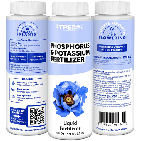 TPS NUTRIENTS botella 32 oz junto a mano para comparar tamaño