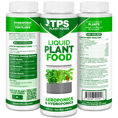 TPS NUTRIENTS etiqueta con instrucciones claras para uso seguro y preciso