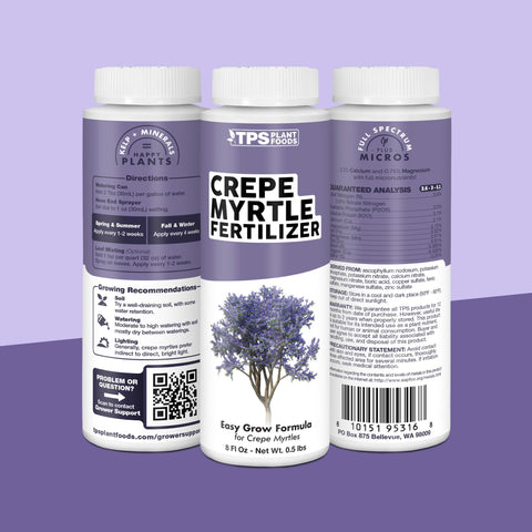 TPS NUTRIENTS paisaje con varios crepe myrtles mostrando resultados ornamentales