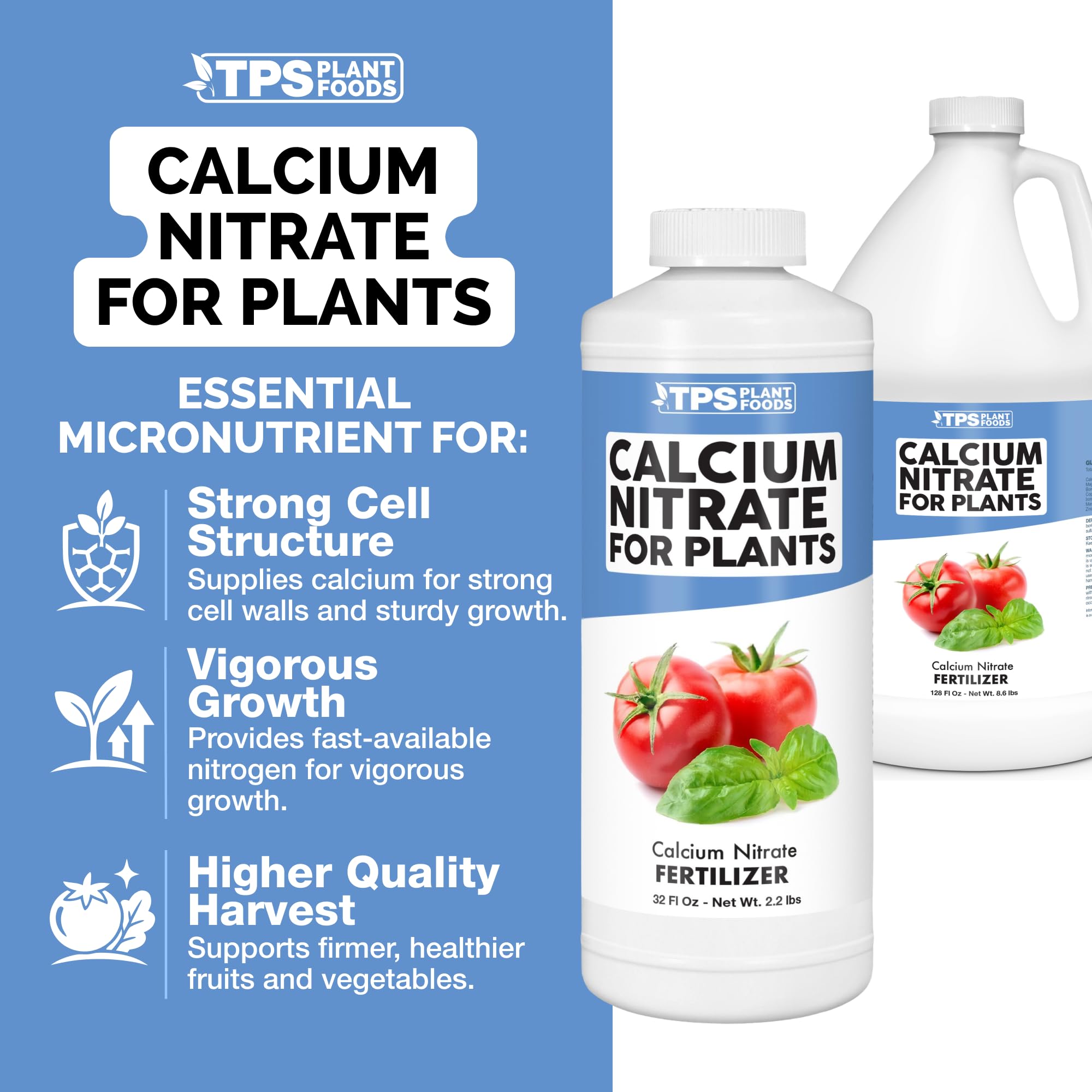 TPS NUTRIENTS etiqueta en primer plano con instrucciones claras y beneficios visibles