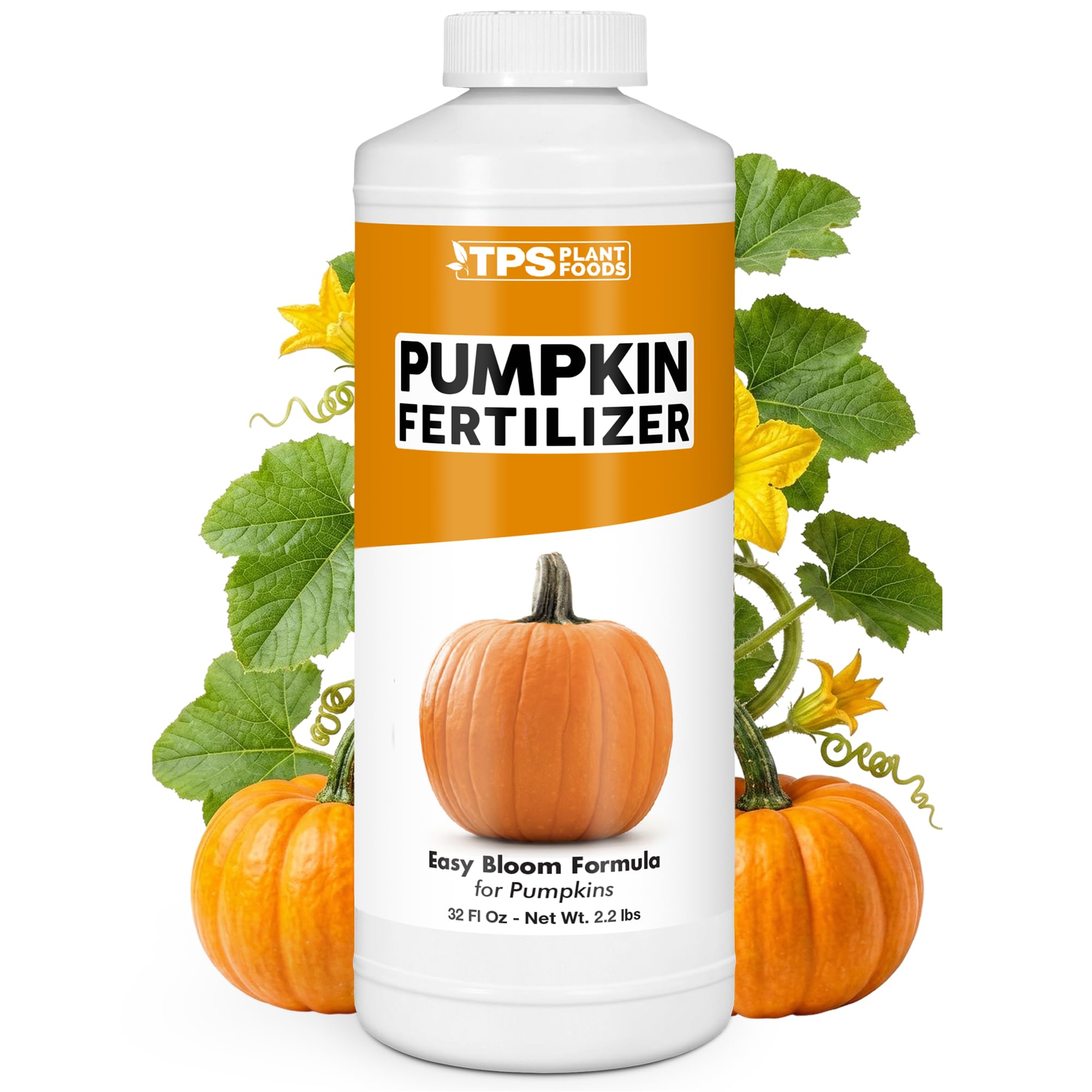 TPS NUTRIENTS envase frontal mostrando producto y beneficios para calabazas