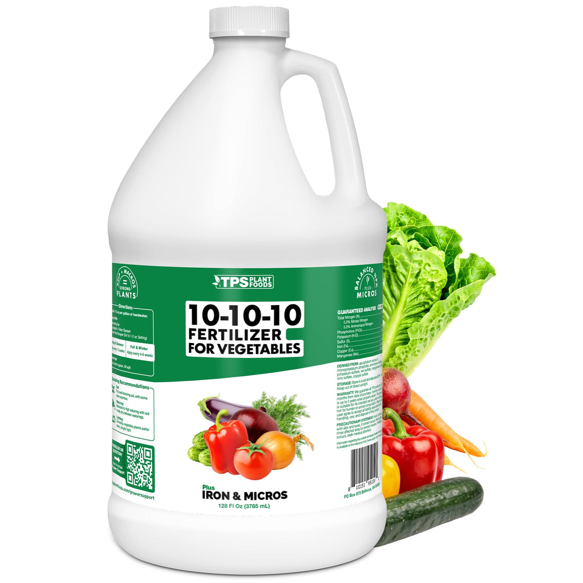 TPS NUTRIENTS envase frontal mostrando etiqueta y volumen para fácil identificación