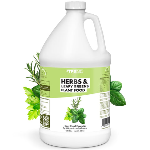 TPS NUTRIENTS envase frontal del fertilizante para hierbas mostrando claridad y confianza