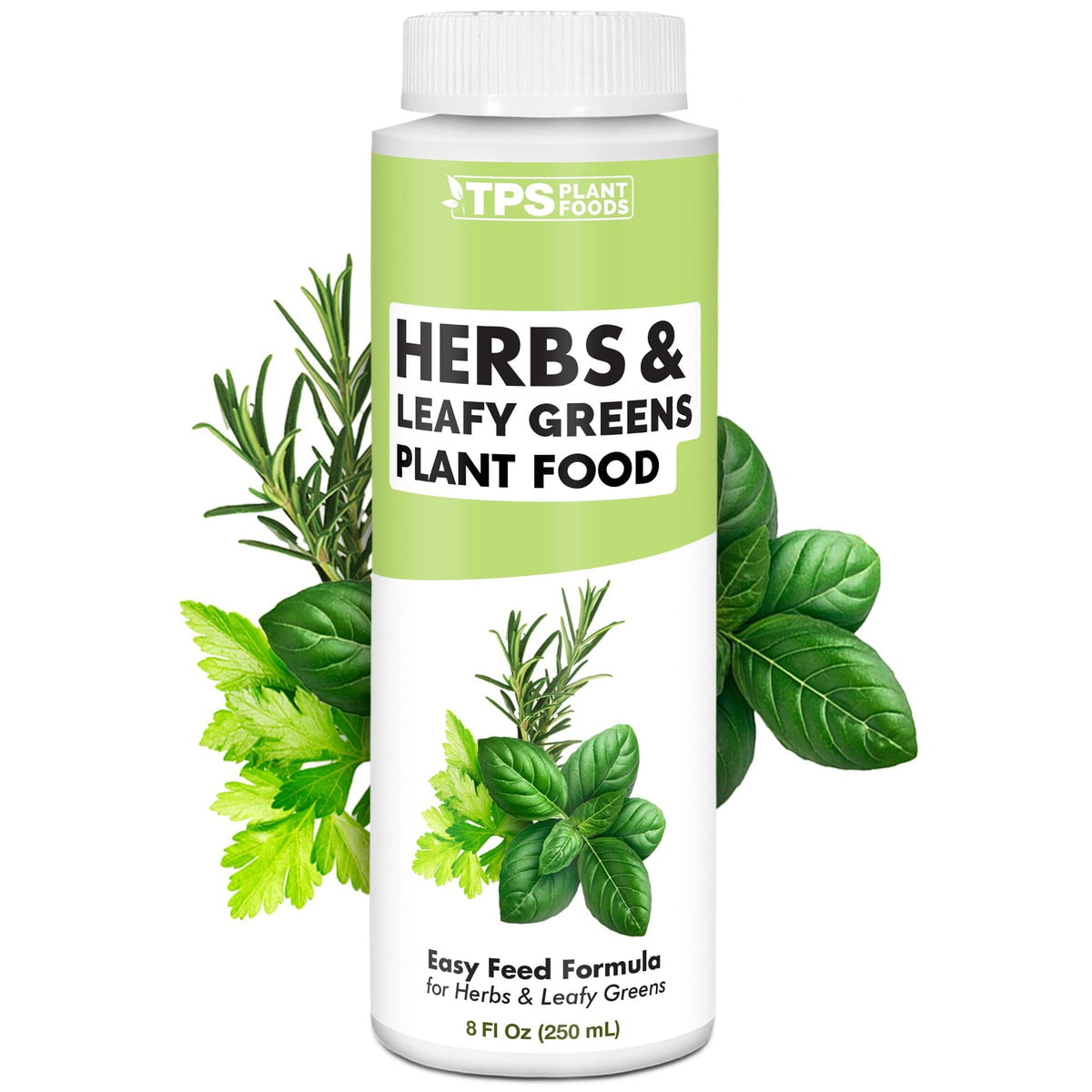 TPS NUTRIENTS botella frontal mostrando etiqueta clara y tamaño compacto para uso casero