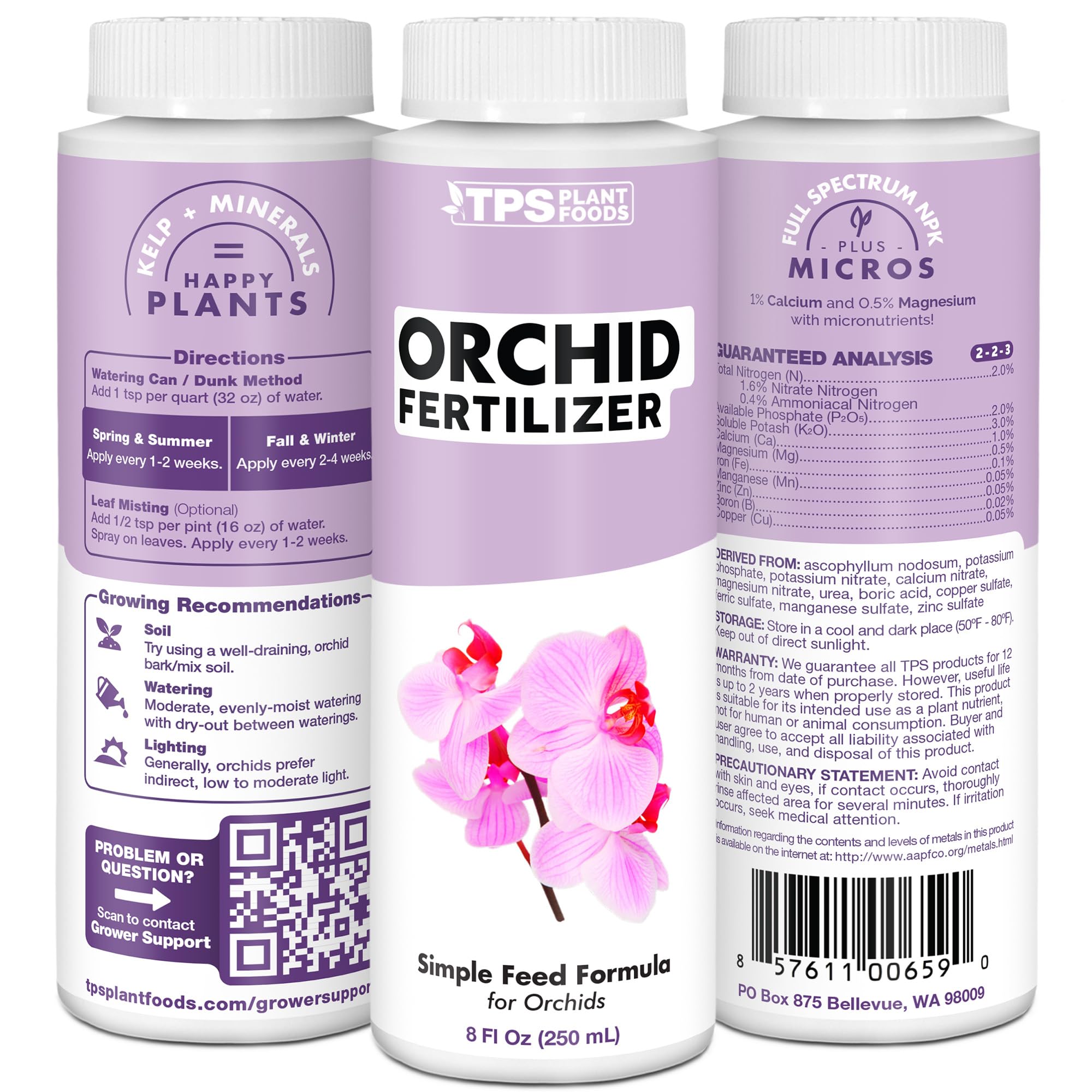 TPS NUTRIENTS detalle de la etiqueta con instrucciones y beneficios para uso correcto