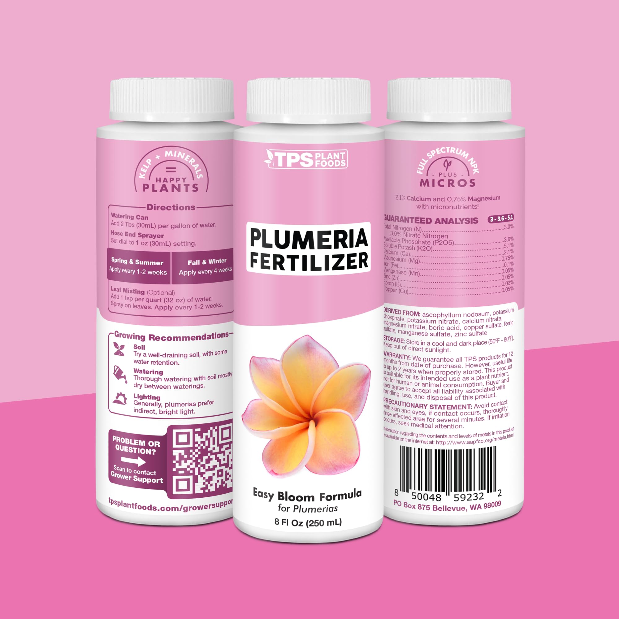 TPS NUTRIENTS botella junto a plantas en patio para uso en jardines y terrazas