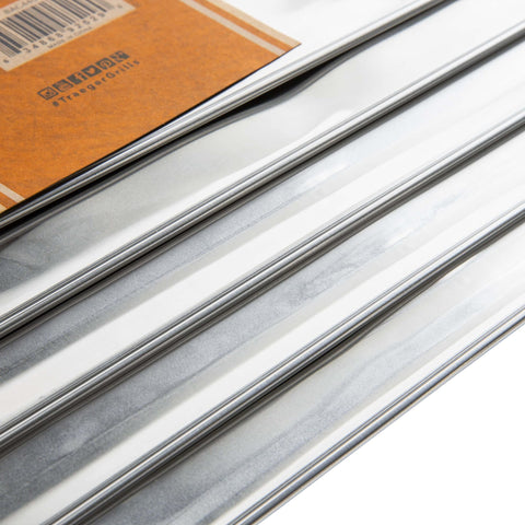 Detalle del aluminio Traeger mostrando textura resistente y seguridad