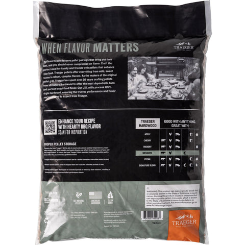 Traeger primer plano de textura de pellets que muestra combustión uniforme