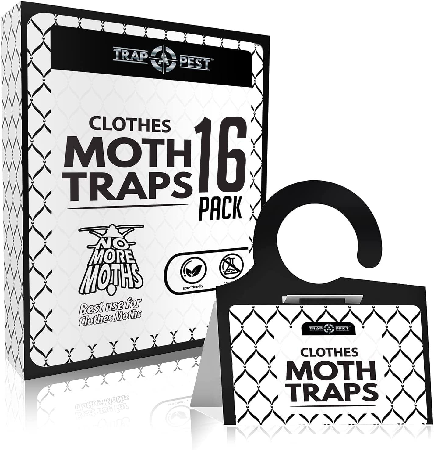 TRAP A PEST paquete frontal mostrando 16 unidades y diseño discreto