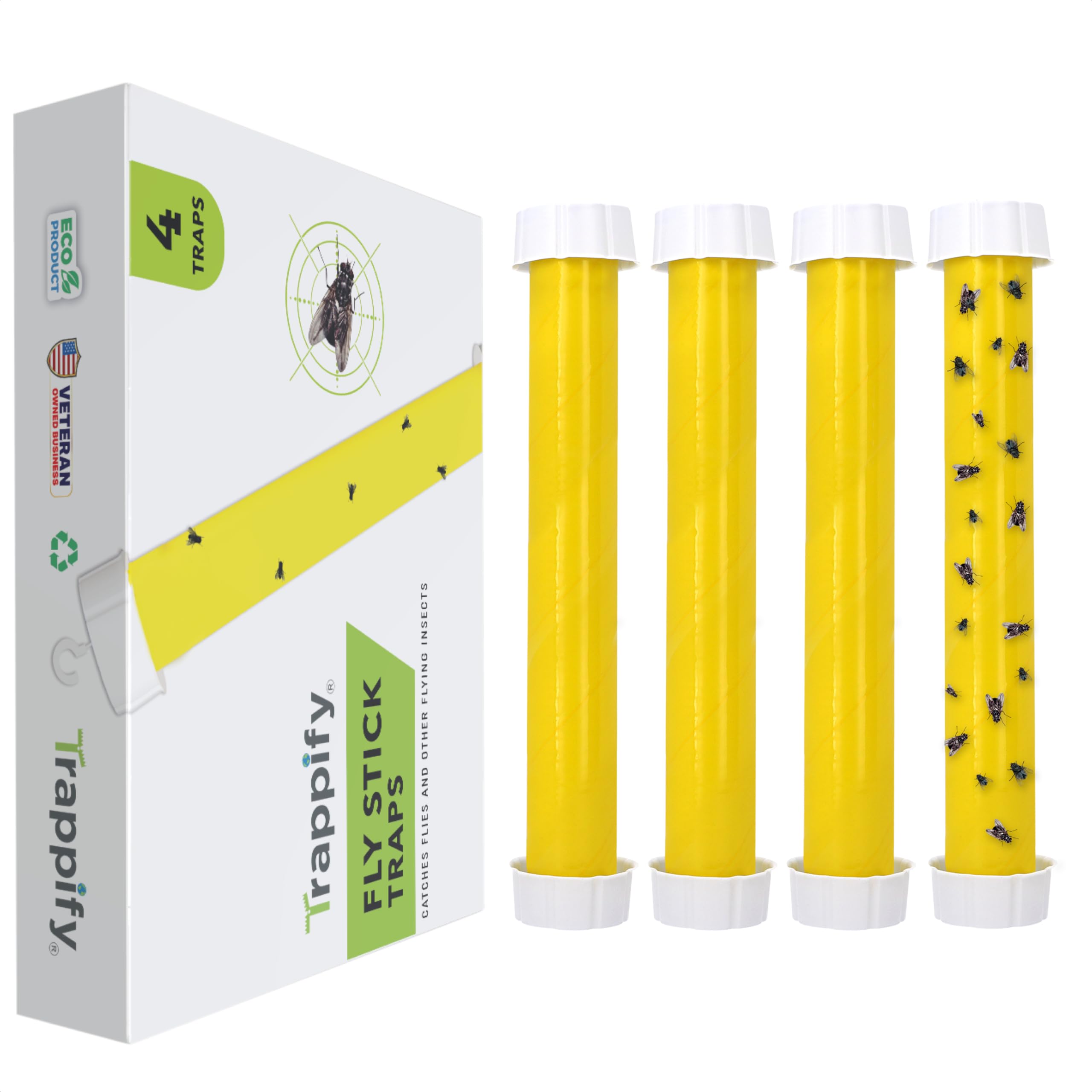 Trappify empaque frontal mostrando pack de 4 y beneficio de fácil instalación