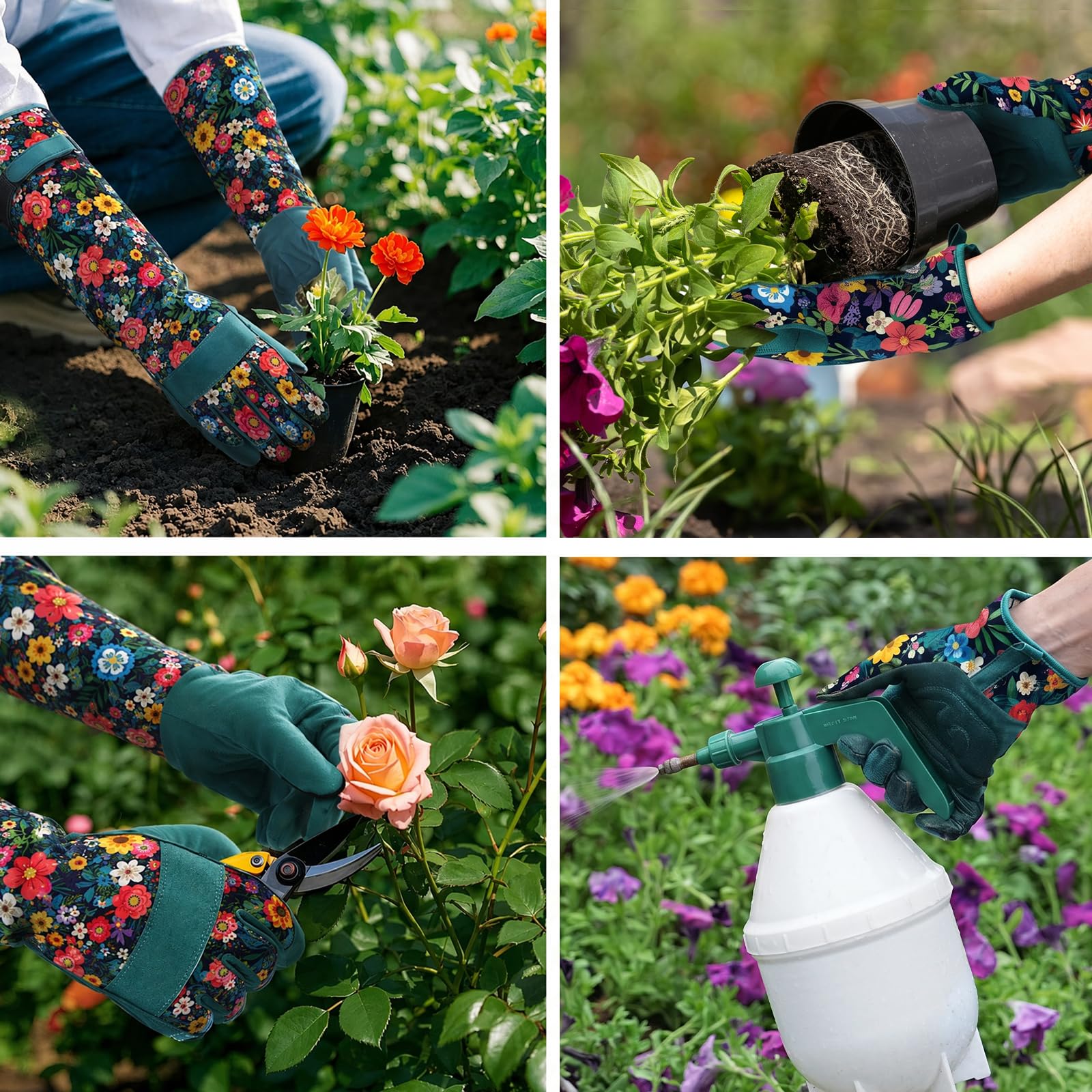 Trifabricy guante sobre mesa de jardín que inspira uso práctico y cómodo