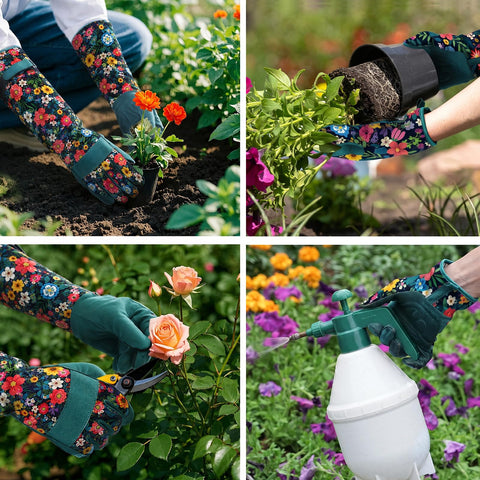 Trifabricy guante sobre mesa de jardín que inspira uso práctico y cómodo