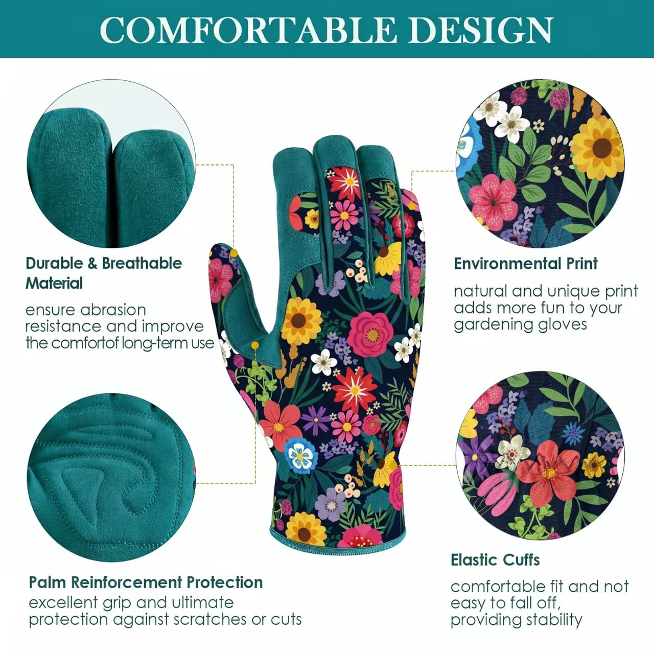 Trifabricy guantes lado a lado para comparar largo y corto fácilmente