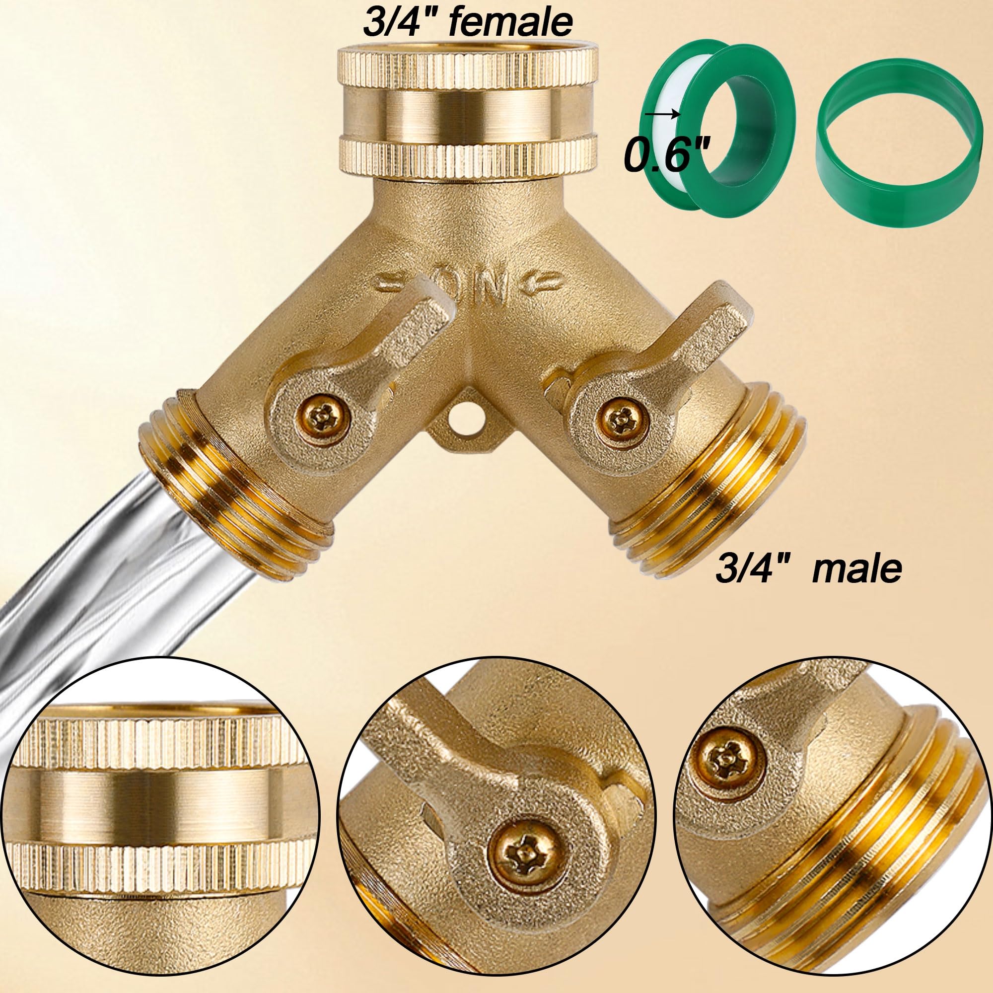 Triumpeek detalle de la rosca 3/4 pulgadas mostrando ajuste seguro y compatibilidad