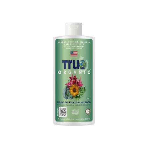 True Organic botella frontal mostrando etiqueta y uso fácil