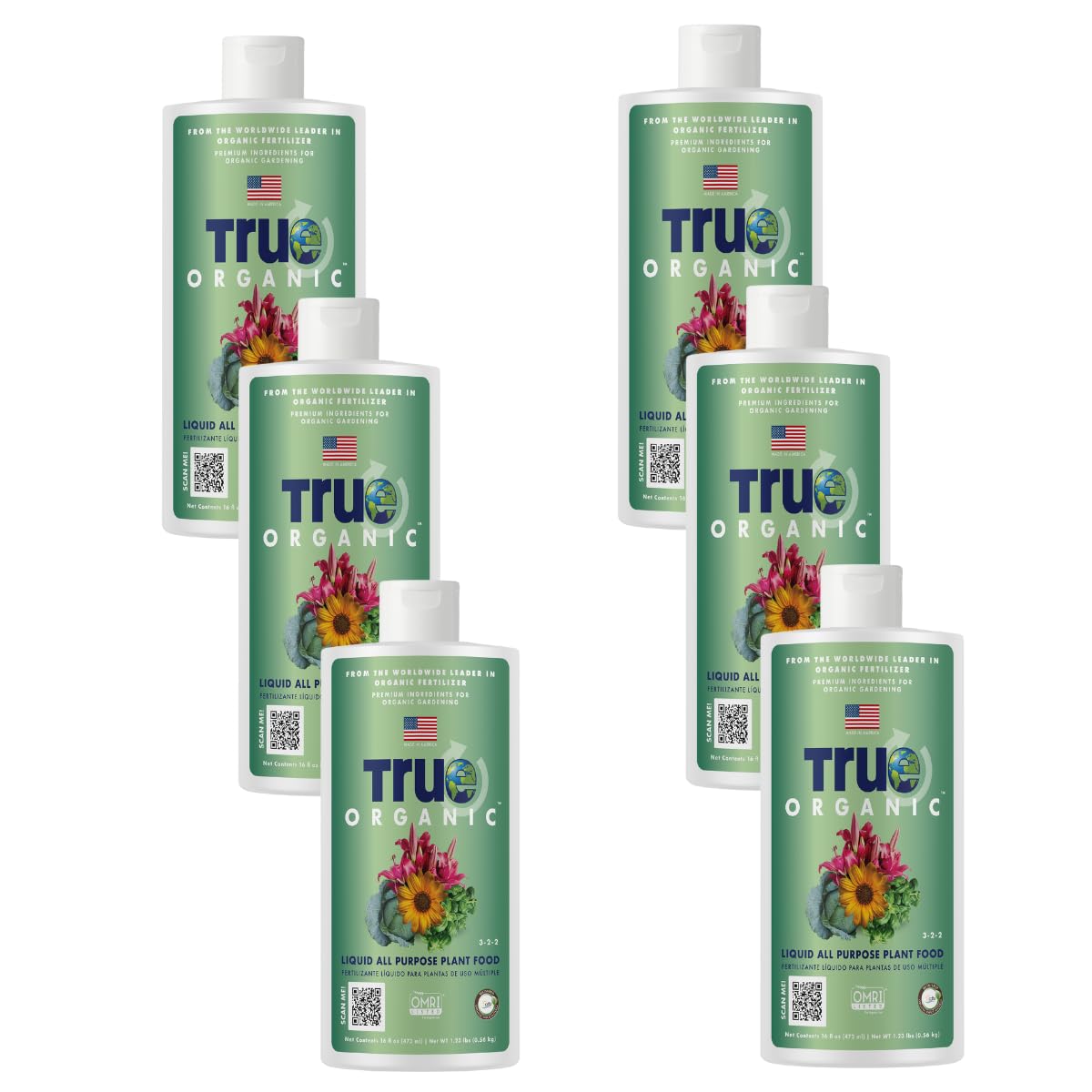 True Organic frente del empaque mostrando botella y marca como referencia de compra