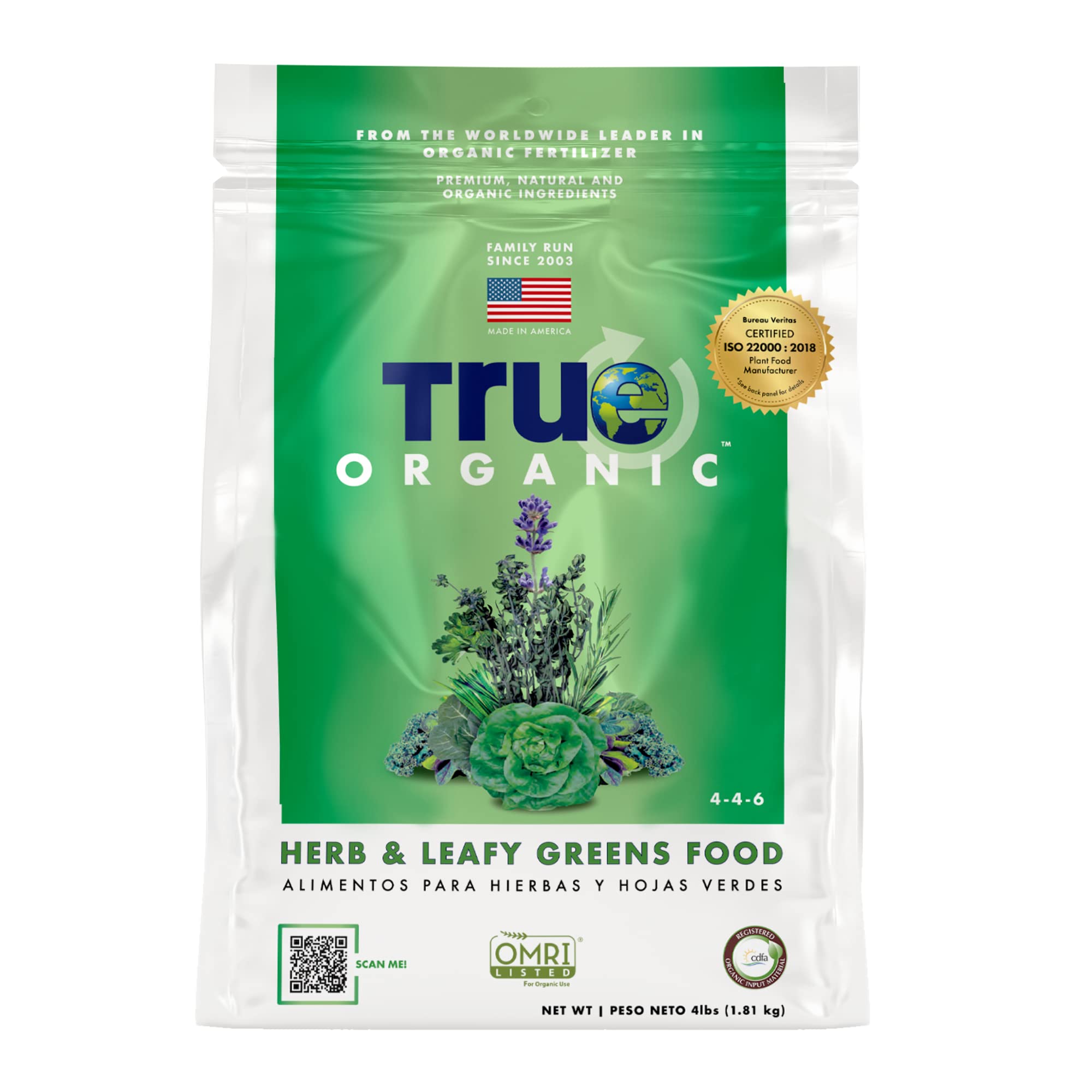 True Organic paquete frontal mostrando presentación y portabilidad