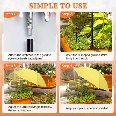 Tryly conjunto instalado en parterre protegiendo verduras y flores del sol