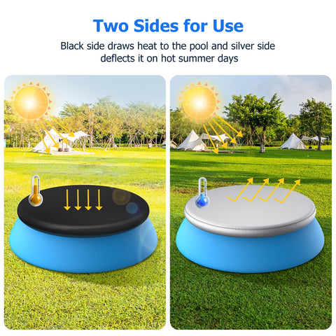 Tufmunb comparación visual de diámetro 10ft en piscina inflable para ajuste correcto