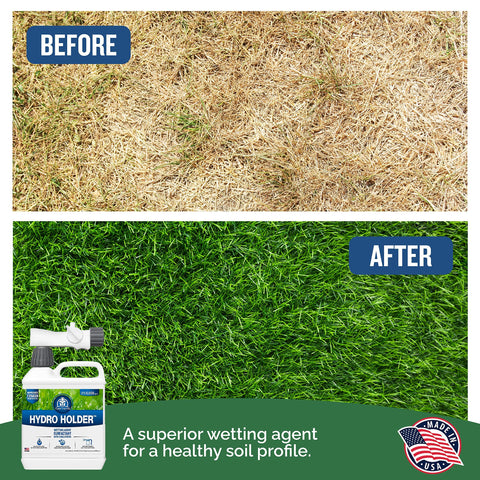Turf Titan aplicando producto en césped mejora penetración del agua