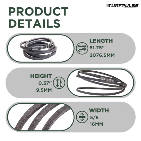 TURFPULSE primer plano de textura de la correa con mayor durabilidad