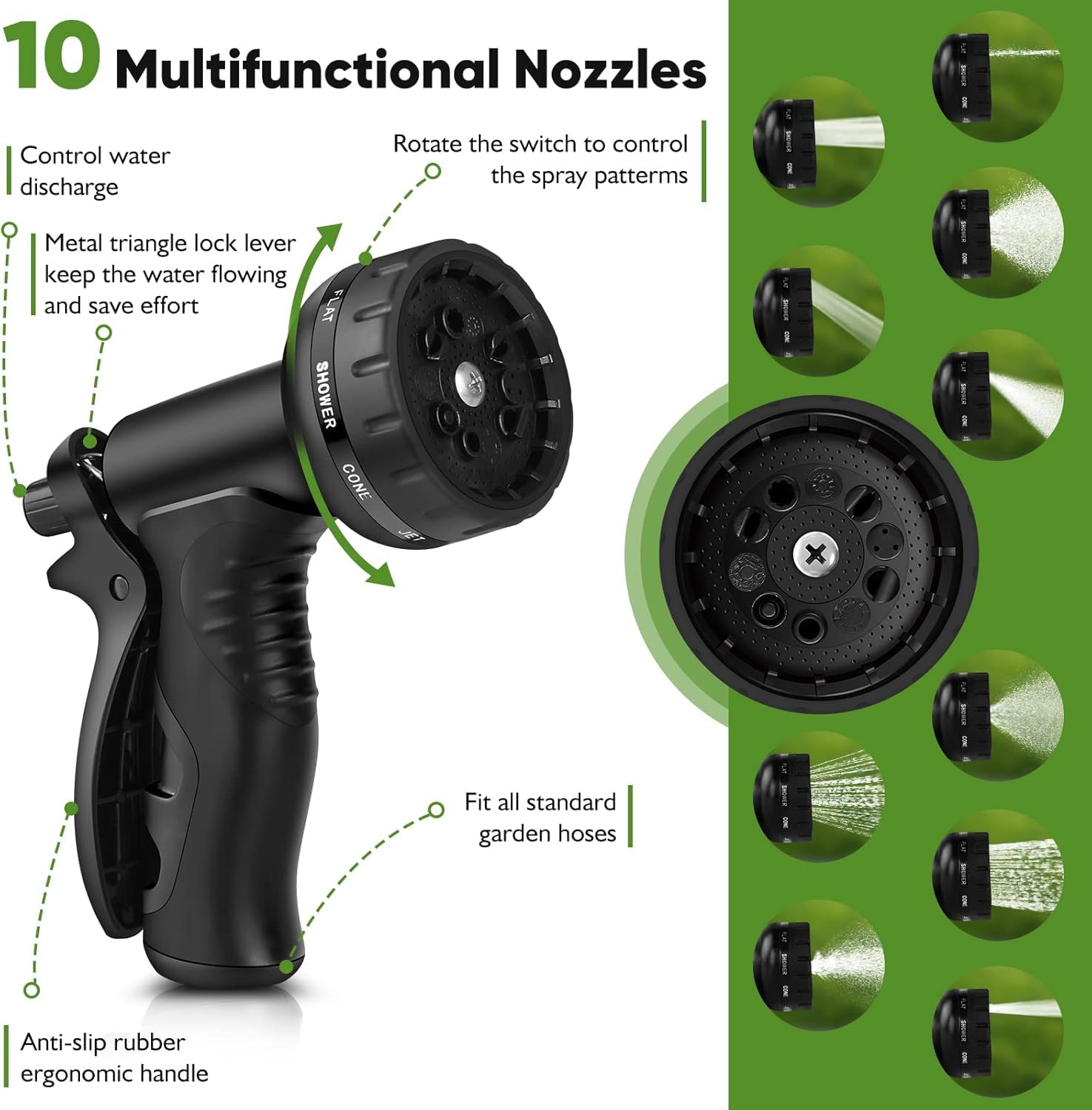 Tuzoc Rcfunkid en uso regando un jardín, eficaz para plantas y macetas