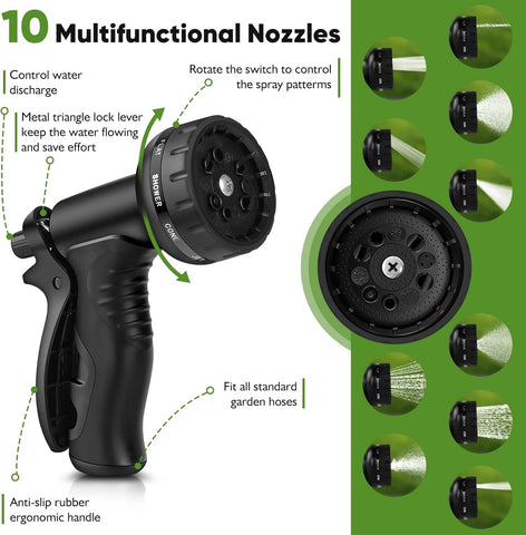 Tuzoc Rcfunkid en uso regando un jardín, eficaz para plantas y macetas