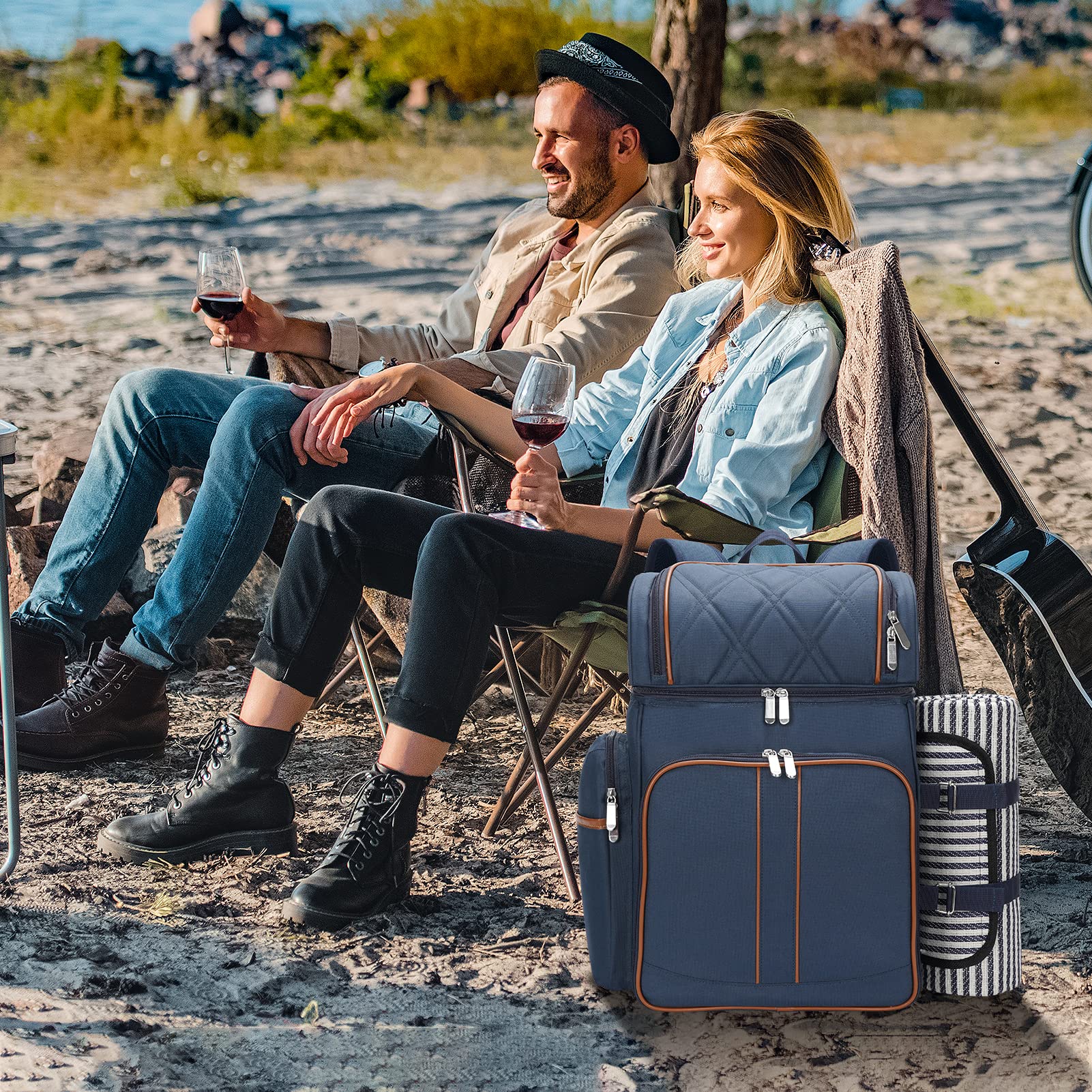 TwentyNext mochila picnic colocada en parque para una salida al aire libre