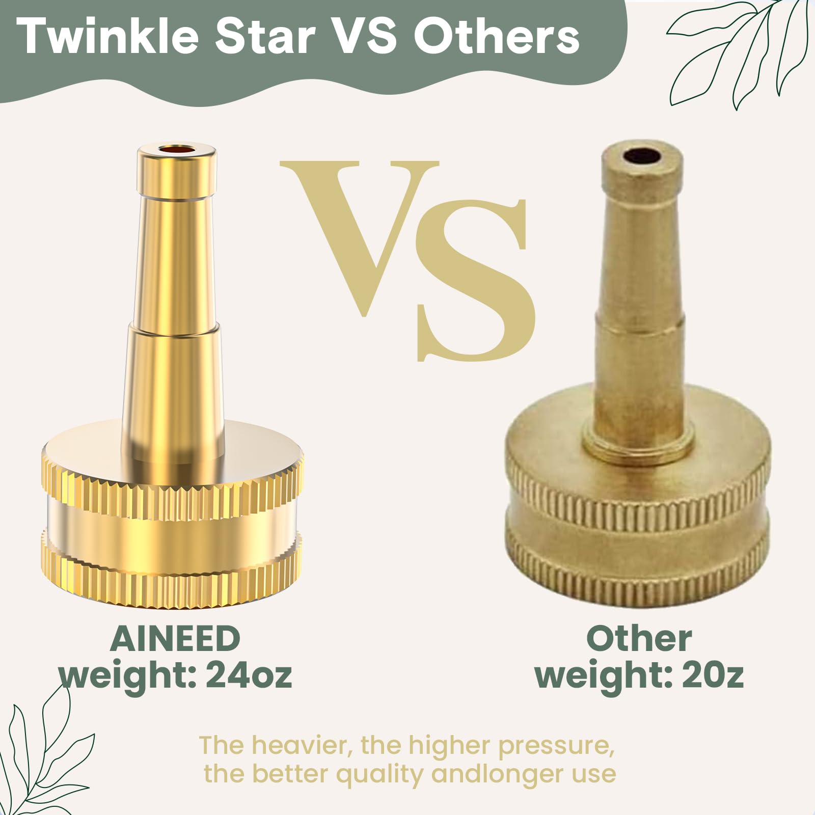 Twinkle Star textura de latón macizo que evidencia resistencia exterior