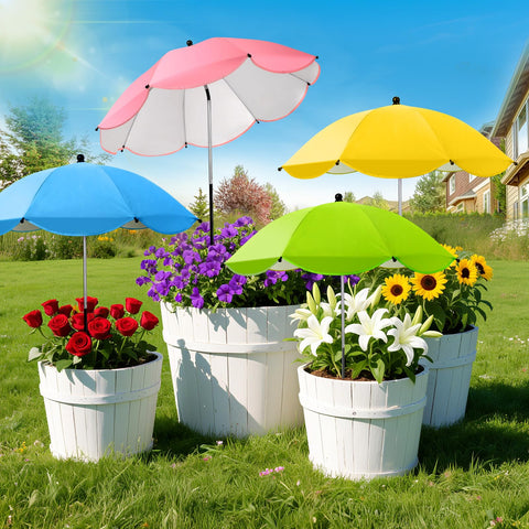 Twintaogo vista frontal del parasol para plantas, protección solar inmediata