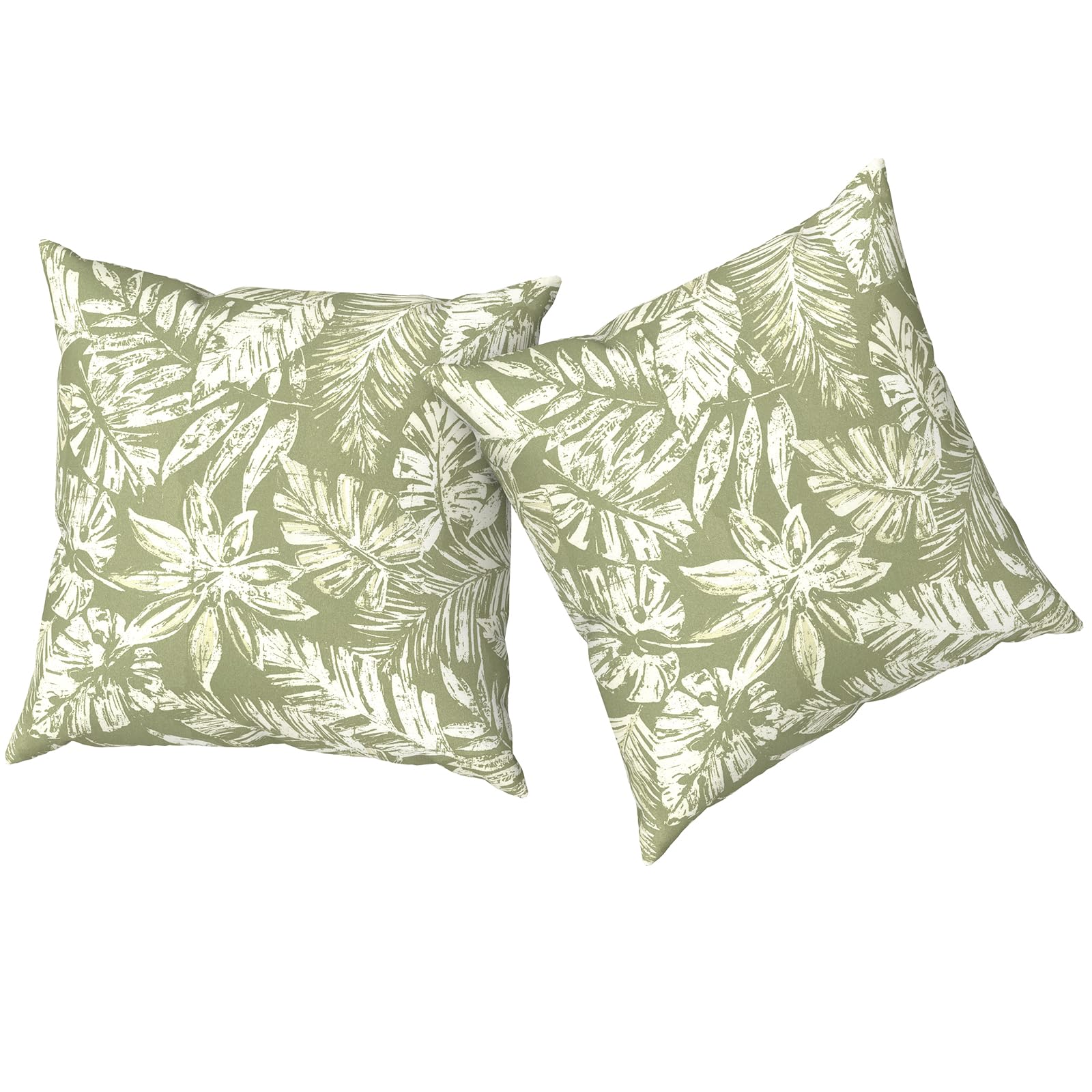 TWLEAR cojin frontal mostrando diseño tropical y beneficio decorativo