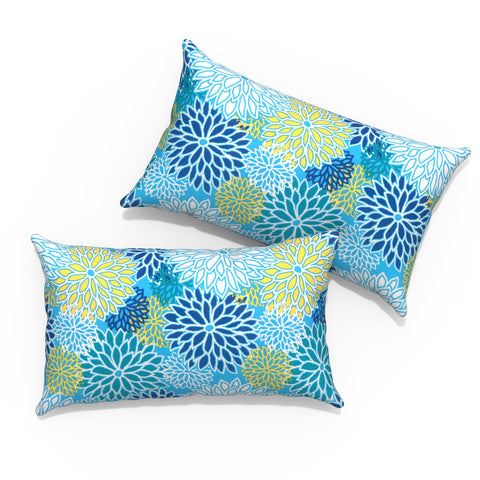 TWLEAR cojín frontal Dahlia Blue para decoración y confort