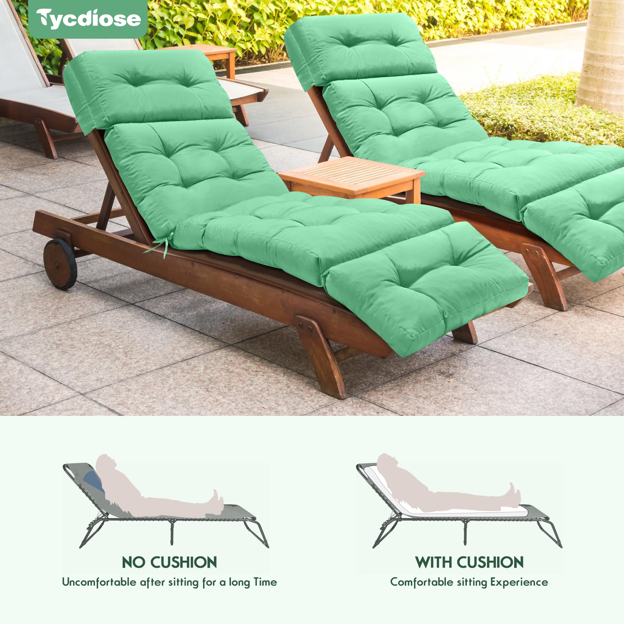 Tycdiose cojín en ambiente de piscina y terraza, estilo de vida exterior confortable