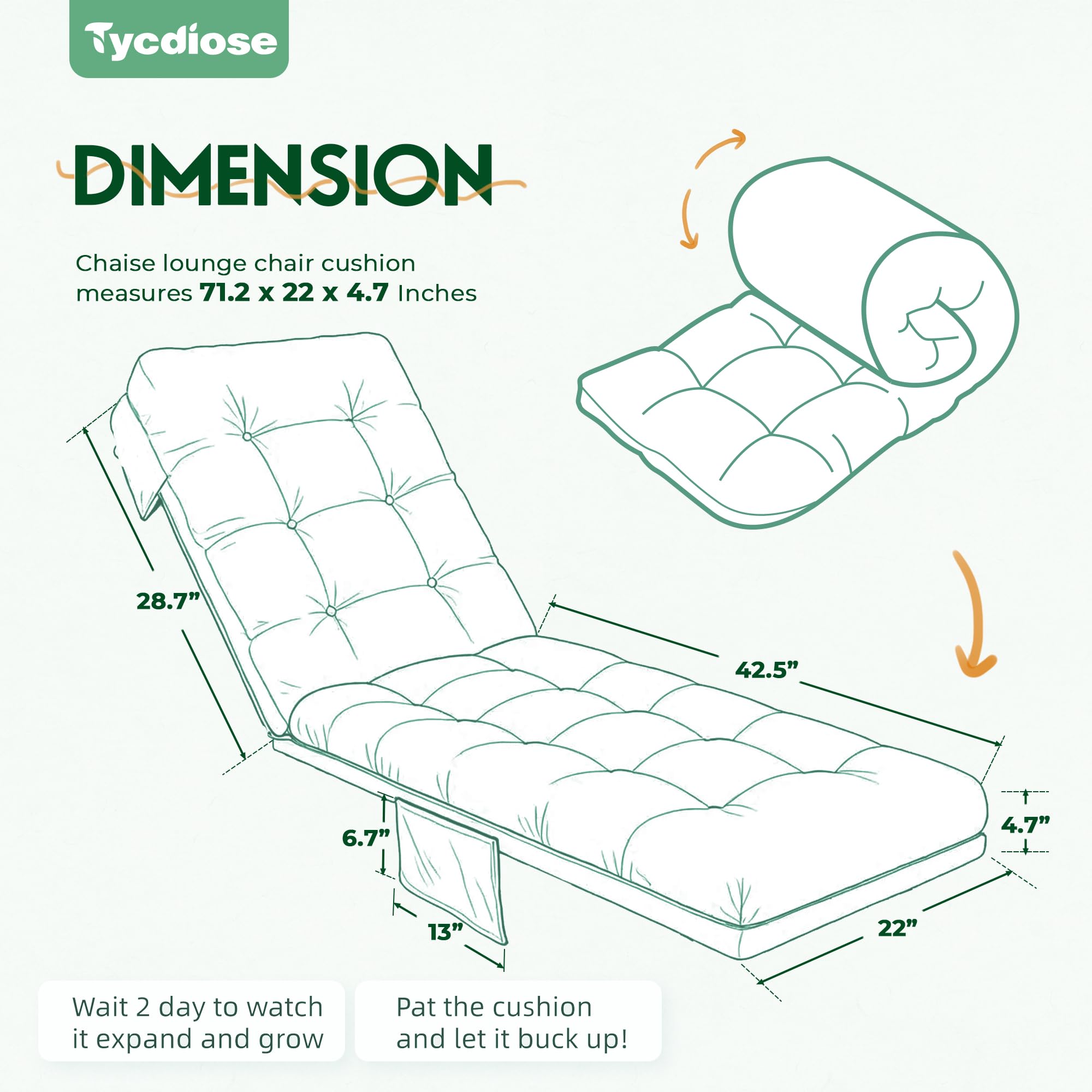 Tycdiose detalle del tejido Oxford impermeable que evita absorción de agua y protege el color