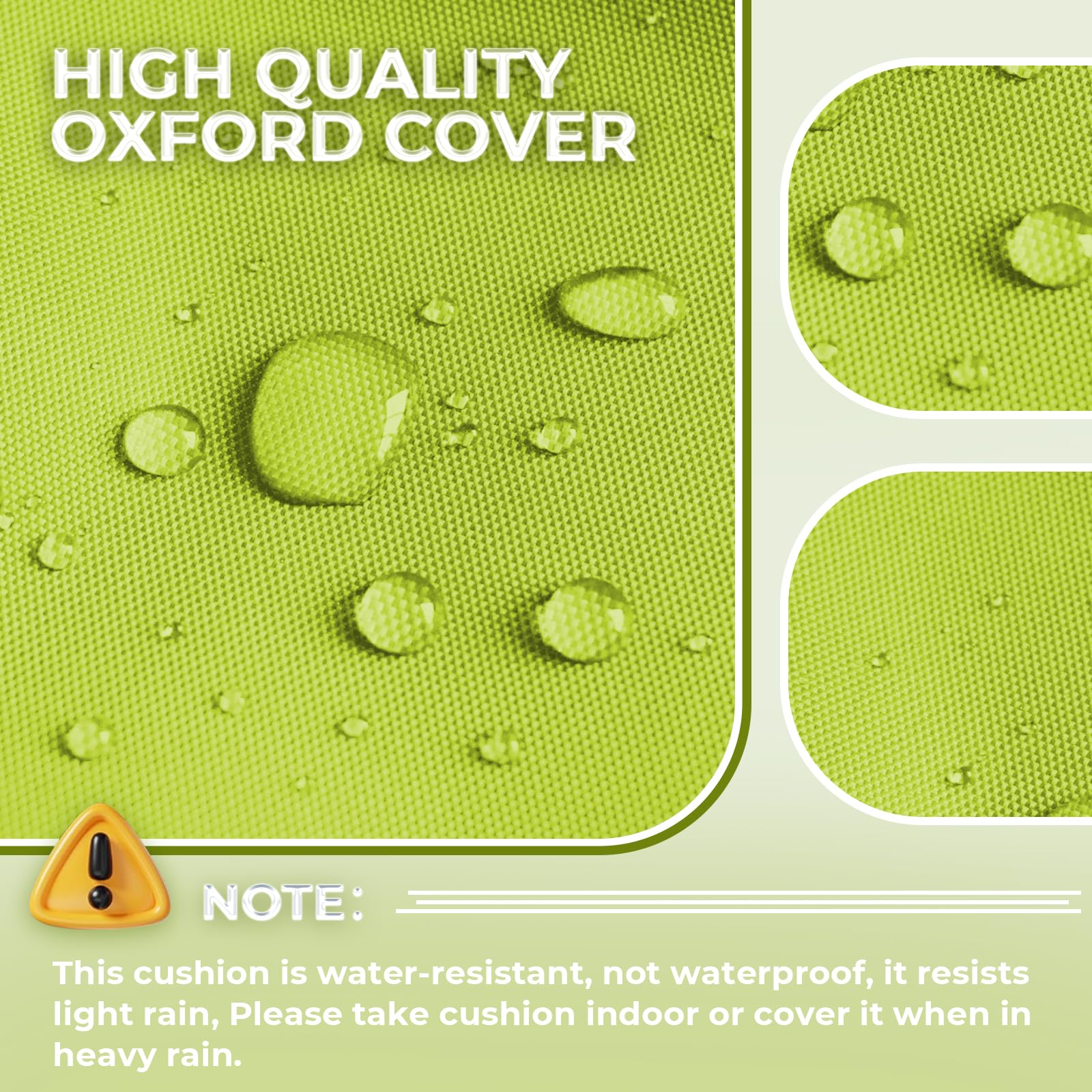 Tycdiose ambiente de patio con cojín verde claro para relajación exterior