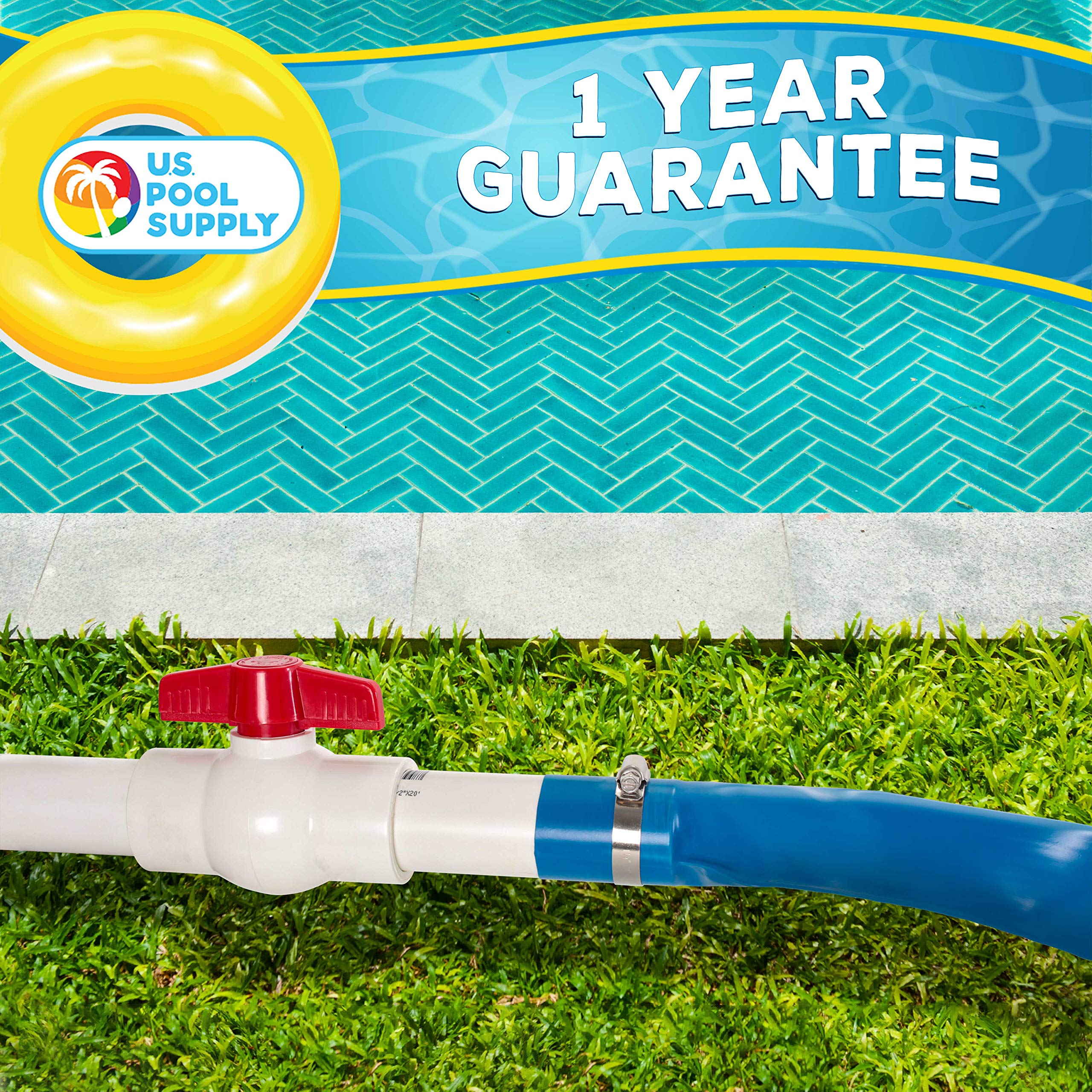 U.S. Pool Supply manguera enrollada lista para almacenamiento y fácil transporte