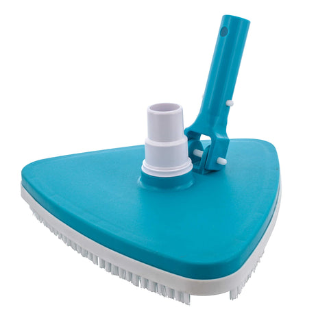 U.S. Pool Supply cabezal frontal mostrando forma triangular y cobertura eficiente