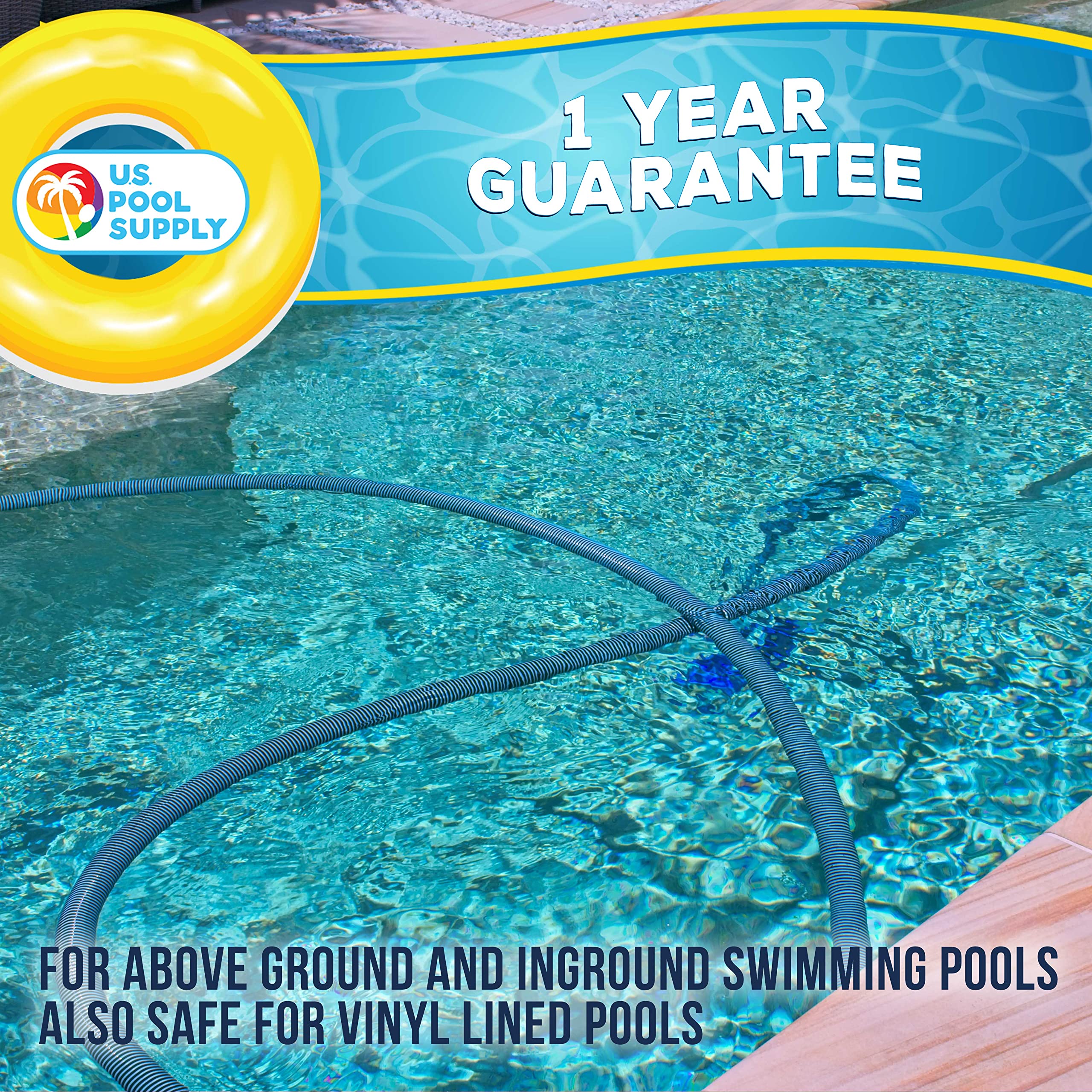 U.S. Pool Supply comparación de tamaño que muestra maniobrabilidad