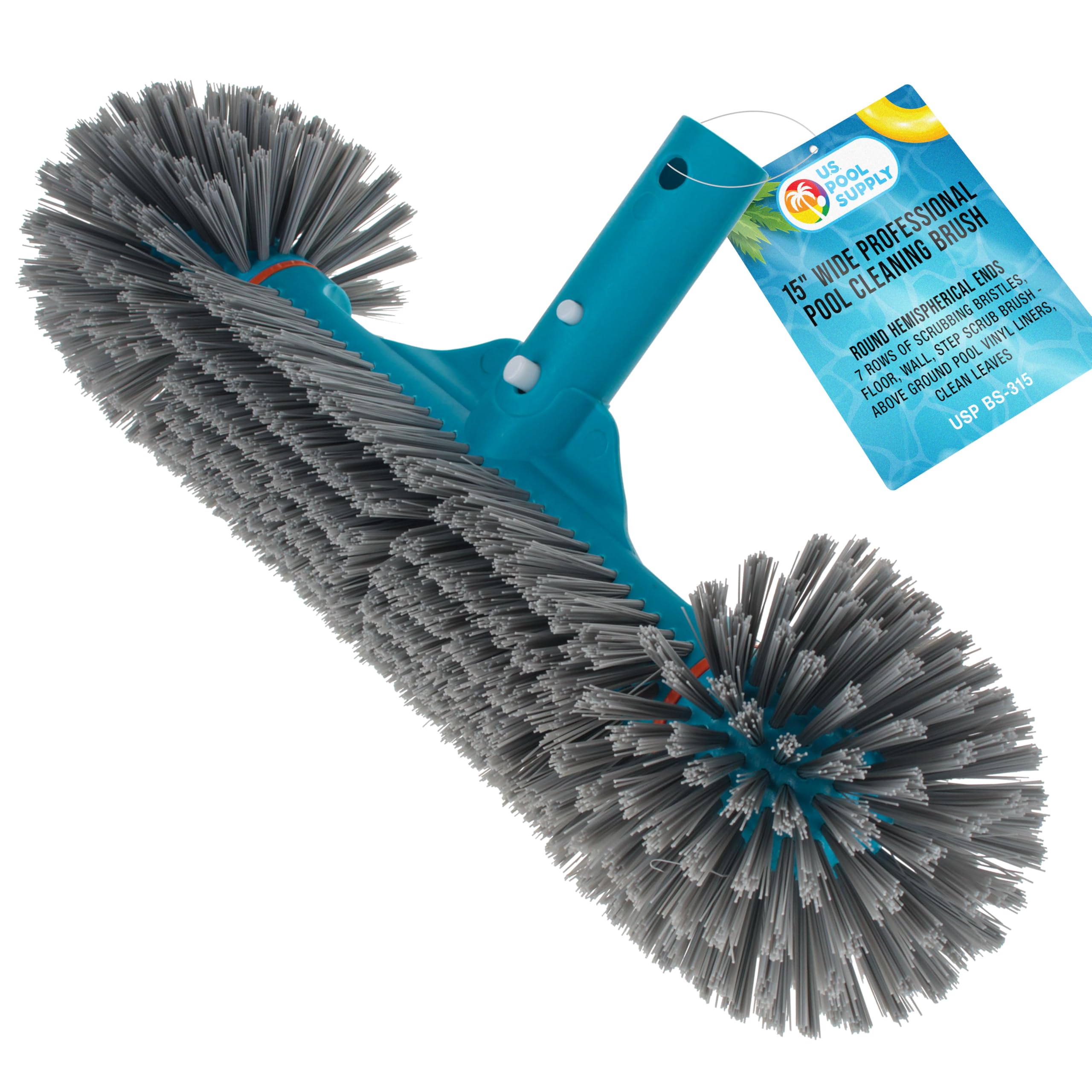 U.S. Pool Supply cabezal frontal mostrando cobertura amplia y limpieza eficiente