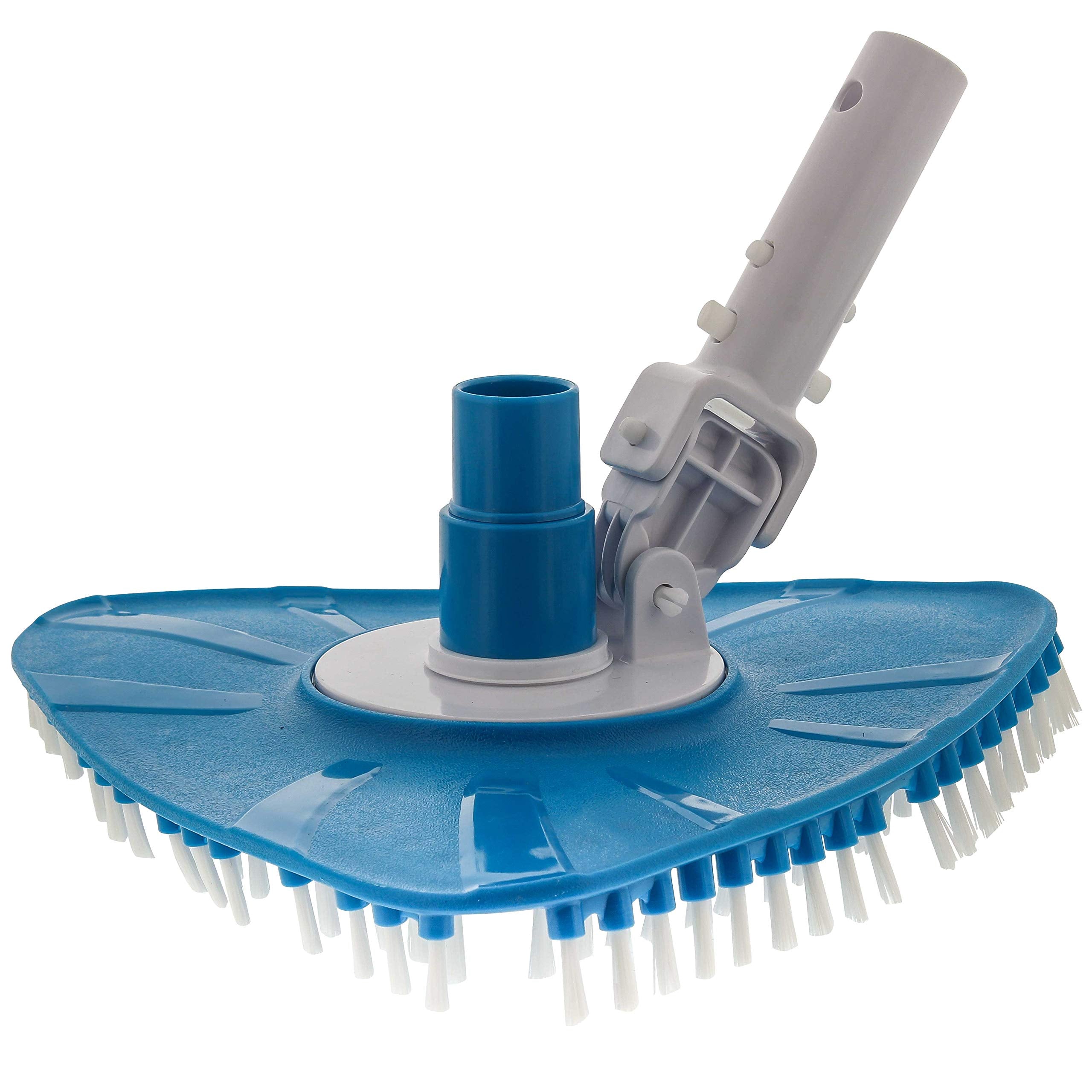 U.S. Pool Supply cabezal frontal mostrando forma triangular y cobertura eficiente
