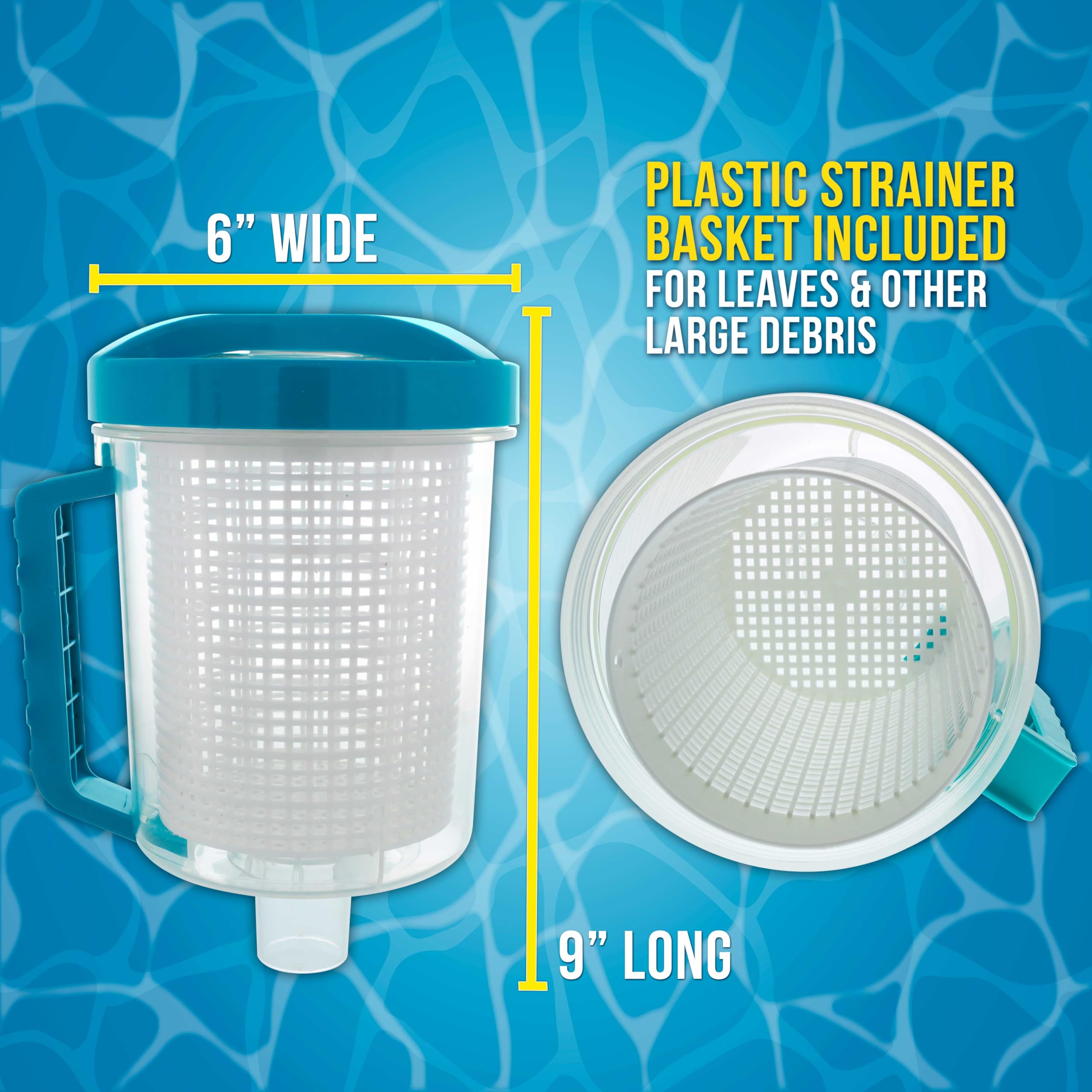U.S. Pool Supply canister canastilla de malla que captura hojas y minimiza obstrucciones