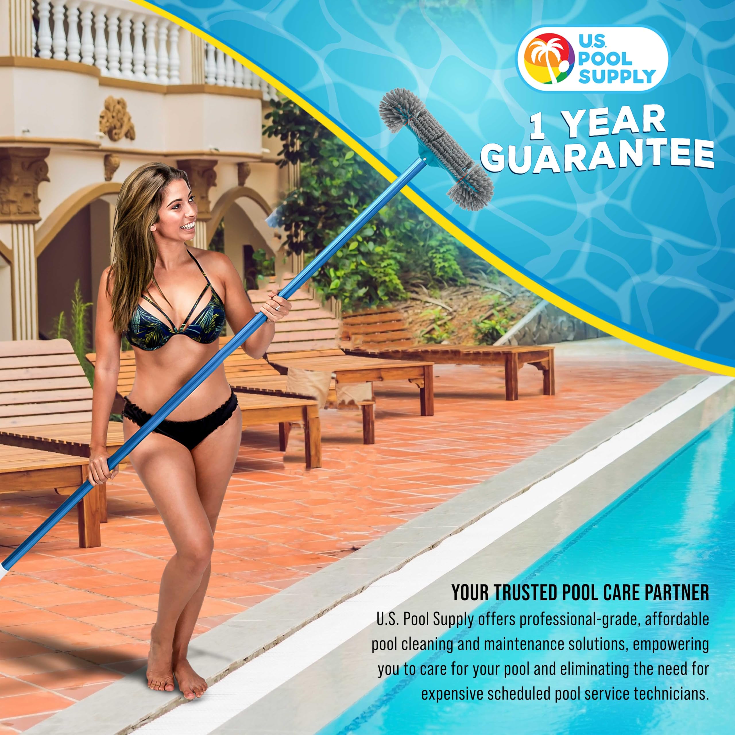 U.S. Pool Supply comparación de escala para entender tamaño y alcance