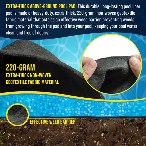 U.S. Pool Supply comparativa de tamaño para una piscina 18 pies, fácil ajuste