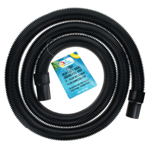 U.S. Pool Supply manguera frontal mostrando longitud y diseño resistente