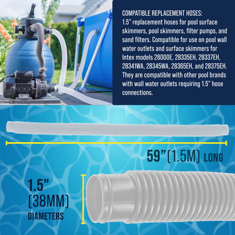 U.S. Pool Supply abrazaderas de acero inoxidable asegurando conexión sin fugas