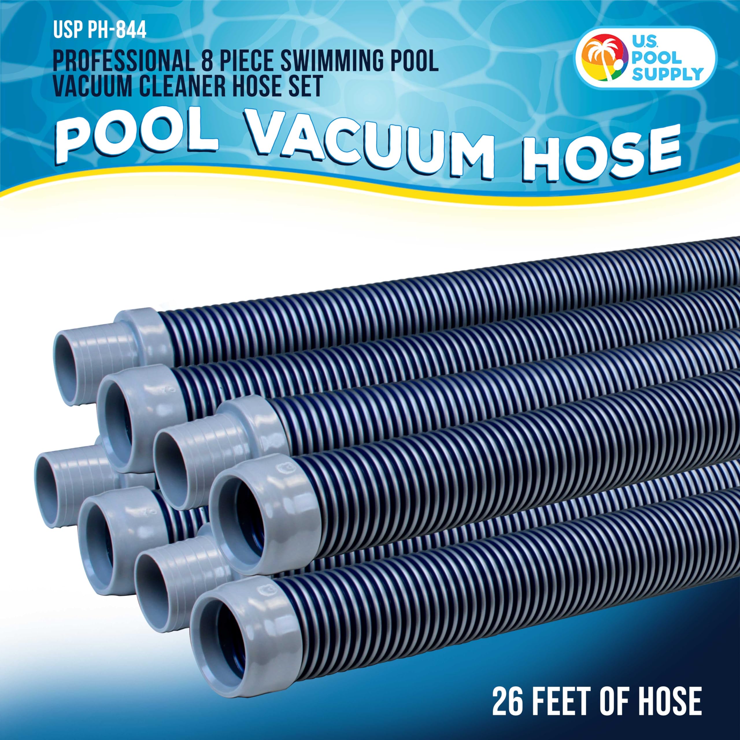 U.S. Pool Supply detalle de espiral reforzada que resiste aplastamientos y prolonga vida útil