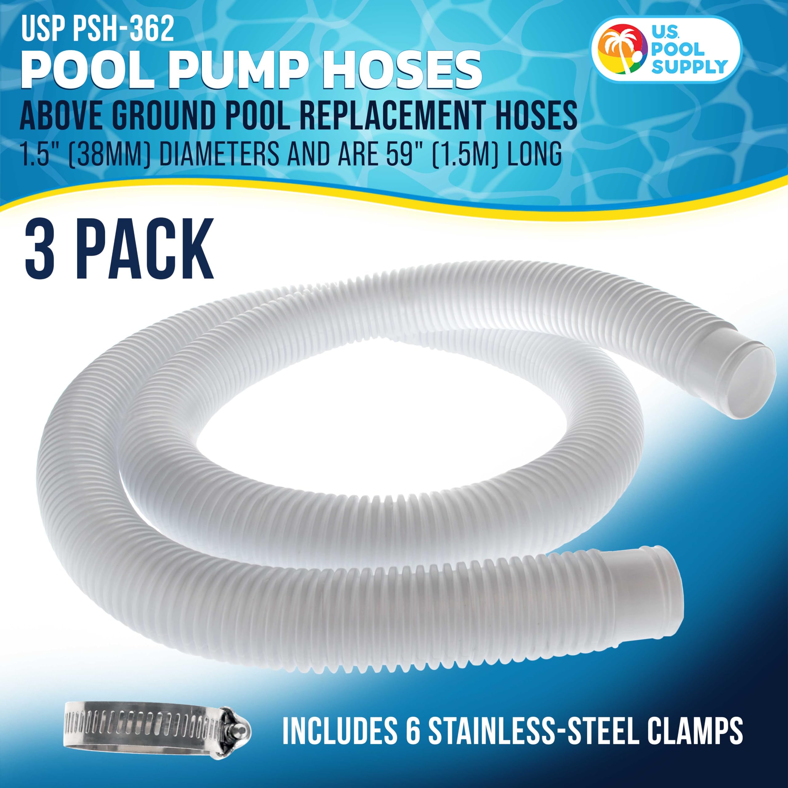U.S. Pool Supply detalle de espiral de polietileno resistente a cloro y UV