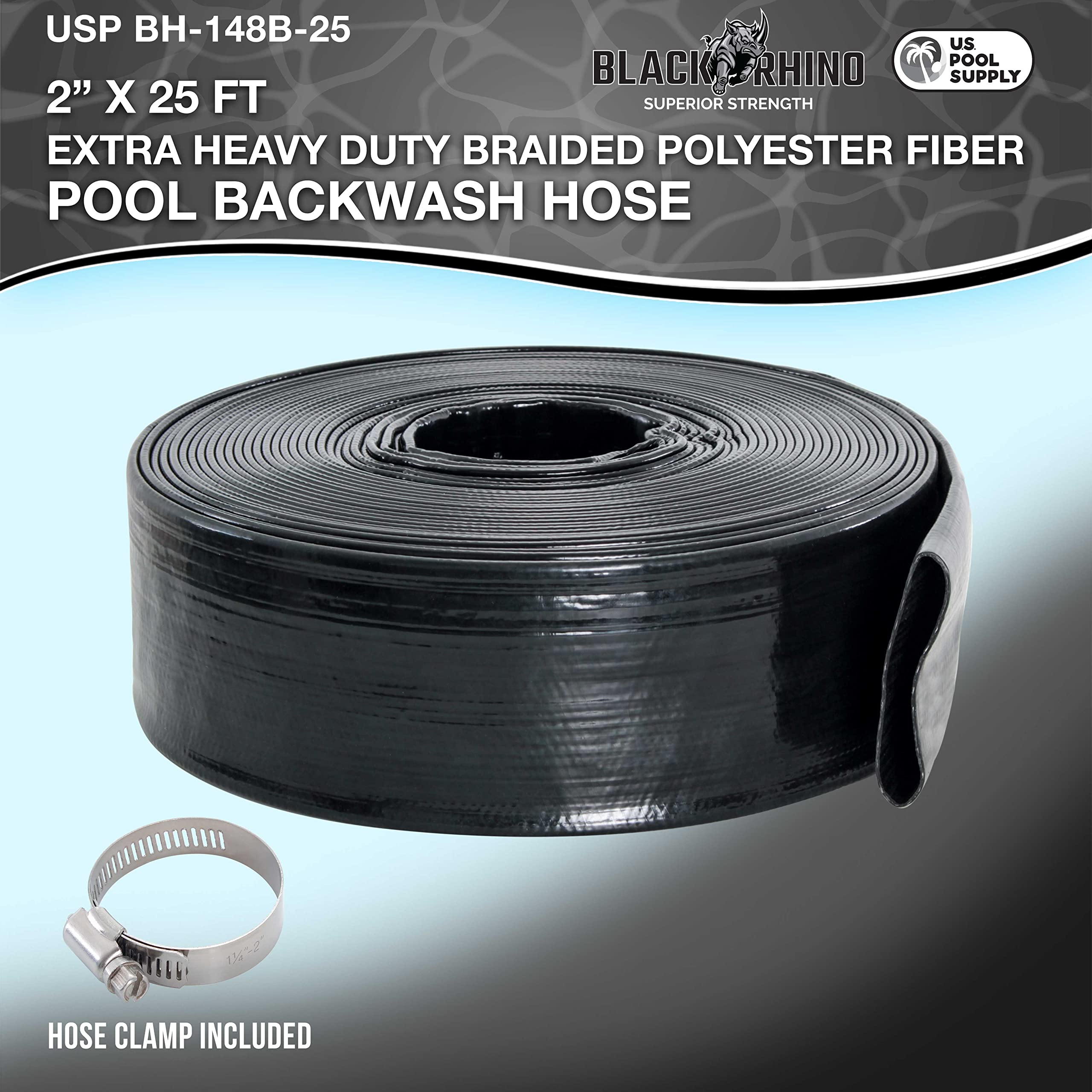 U.S. Pool Supply detalle del refuerzo trenzado para mayor resistencia