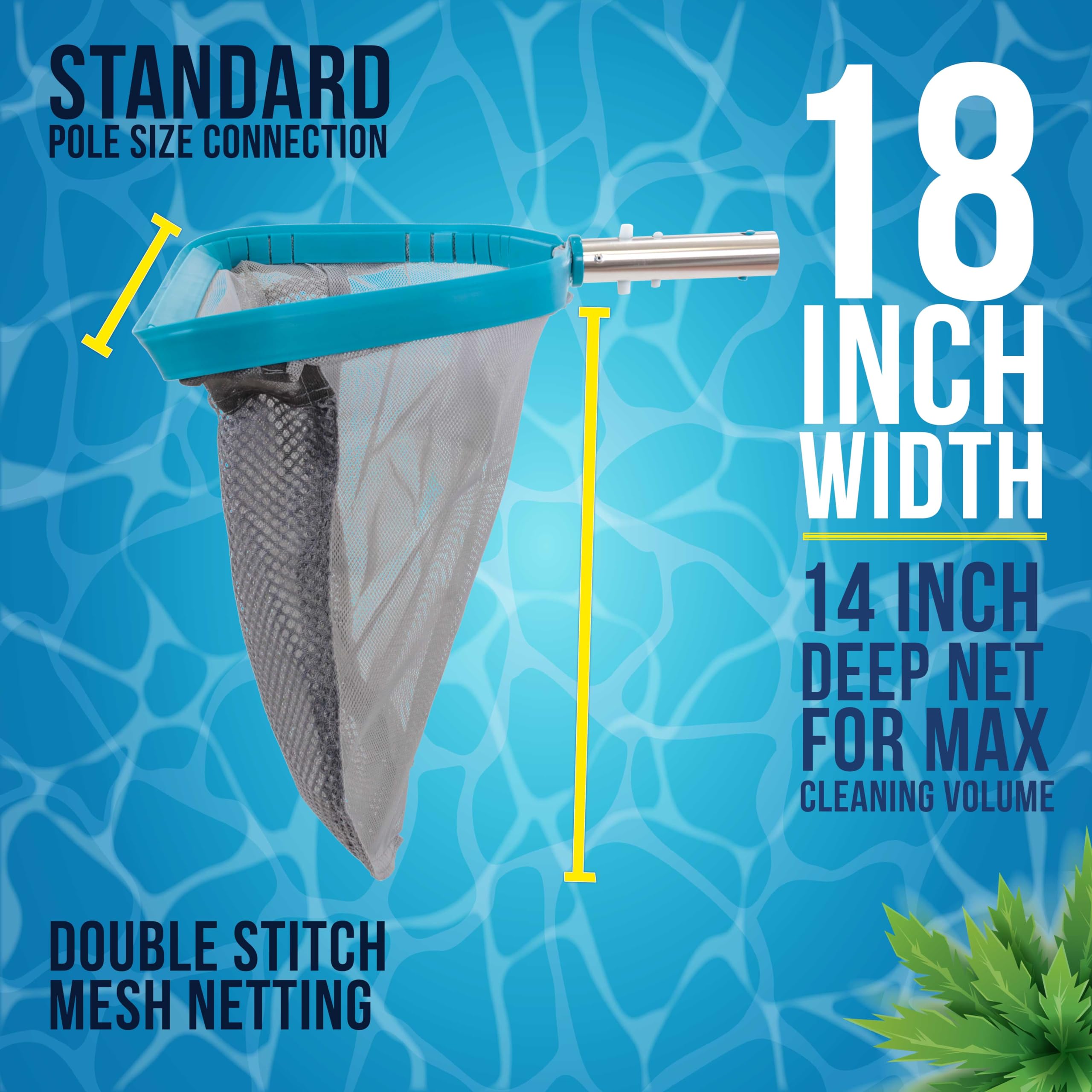 U.S. Pool Supply red en uso mostrando limpieza rápida de la piscina