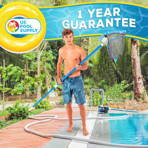 U.S. Pool Supply comparación de tamaño mostrando capacidad y escala